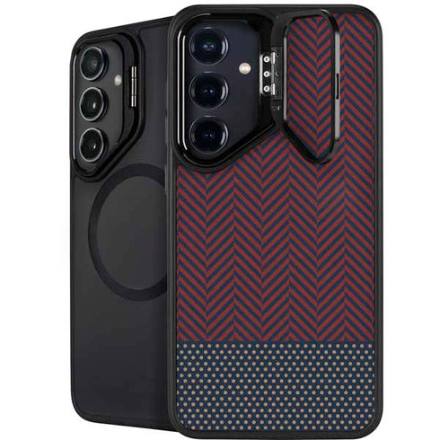 Blocked Polka Dot Chevron Galaxy S24 Kickstand Case