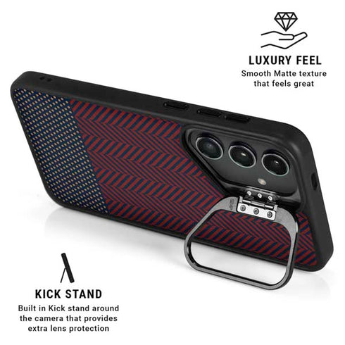 Blocked Polka Dot Chevron Galaxy S25 Plus Kickstand Case
