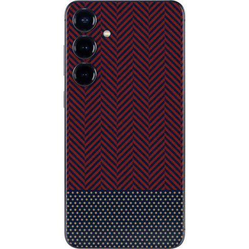 Blocked Polka Dot Chevron Galaxy S25 Plus Skin