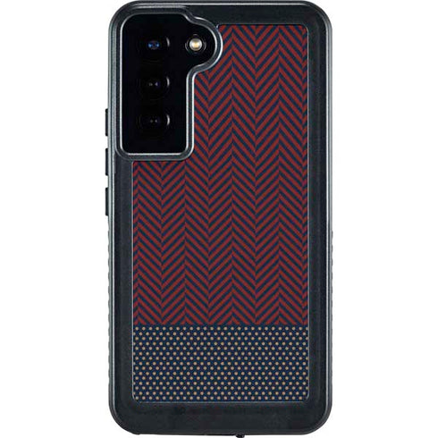 Blocked Polka Dot Chevron Galaxy S24 Plus Waterproof Case