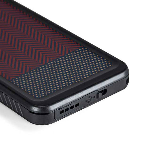 Blocked Polka Dot Chevron Galaxy S24 Plus Waterproof Case