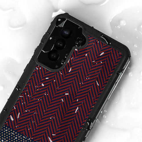 Blocked Polka Dot Chevron Galaxy S24 Plus Waterproof Case