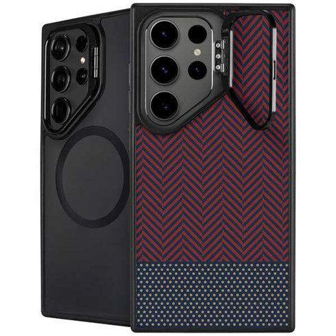 Blocked Polka Dot Chevron Galaxy S25 Ultra Kickstand Case