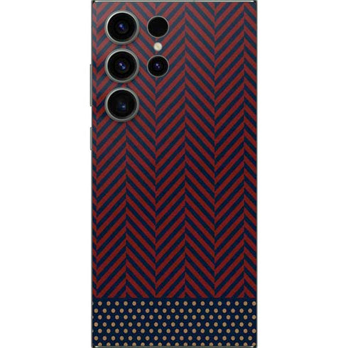 Blocked Polka Dot Chevron Galaxy S24 Ultra Skin
