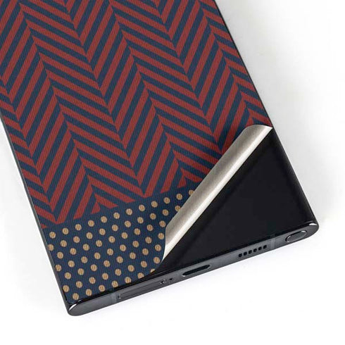 Blocked Polka Dot Chevron Galaxy S25 Ultra Skin