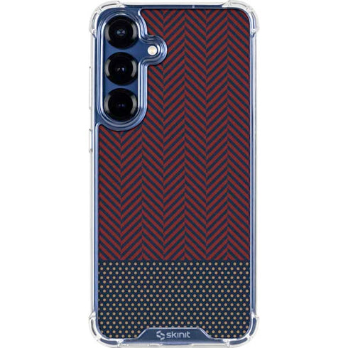 Blocked Polka Dot Chevron Galaxy S25 Clear Case