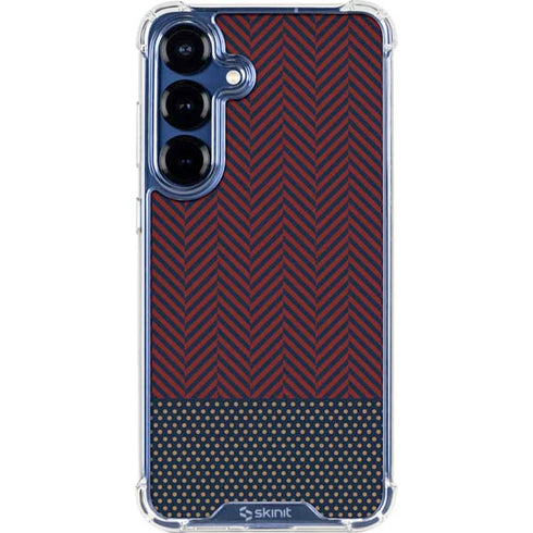 Blocked Polka Dot Chevron Galaxy S25 Plus Clear Case