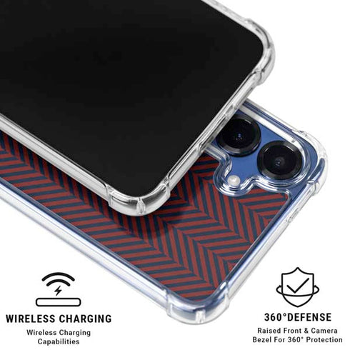 Blocked Polka Dot Chevron Galaxy S25 Plus Clear Case