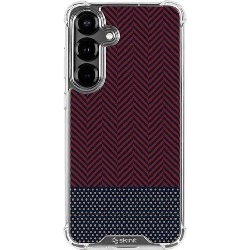 Blocked Polka Dot Chevron Galaxy S26 Clear Case