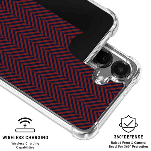 Blocked Polka Dot Chevron Galaxy S26 Clear Case