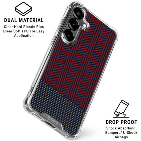 Blocked Polka Dot Chevron Galaxy S26 Clear Case