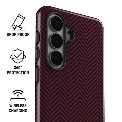 Blocked Polka Dot Chevron Galaxy S26 Impact Case