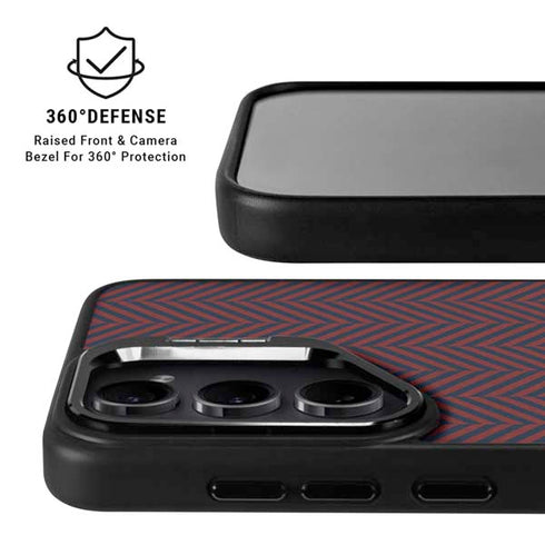 Blocked Polka Dot Chevron Galaxy S26 Kickstand Case