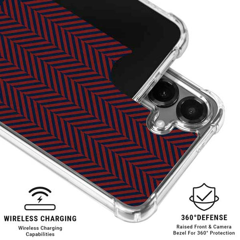 Blocked Polka Dot Chevron Galaxy S26 Plus Clear Case