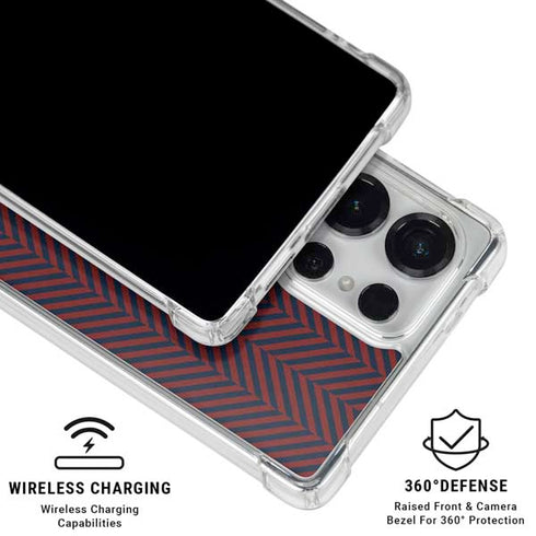 Blocked Polka Dot Chevron Galaxy S26 Ultra Clear Case