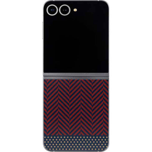 Blocked Polka Dot Chevron Galaxy Z Flip6 Skin