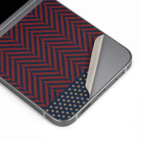 Blocked Polka Dot Chevron Galaxy Z Flip6 Skin