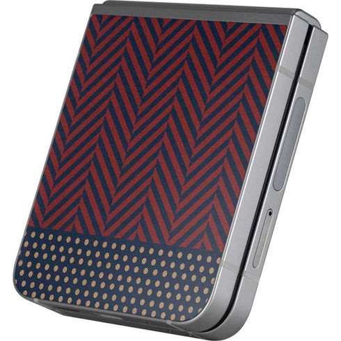 Blocked Polka Dot Chevron Galaxy Z Flip6 Skin