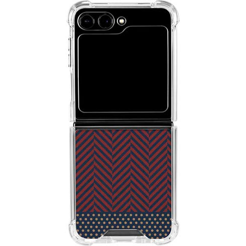 Blocked Polka Dot Chevron Galaxy Z Flip6 Clear Case
