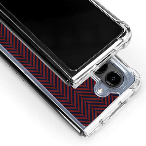 Blocked Polka Dot Chevron Galaxy Z Fold5 5G Clear Case