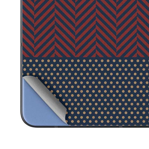 Blocked Polka Dot Chevron Galaxy Z Fold5 5G Skin