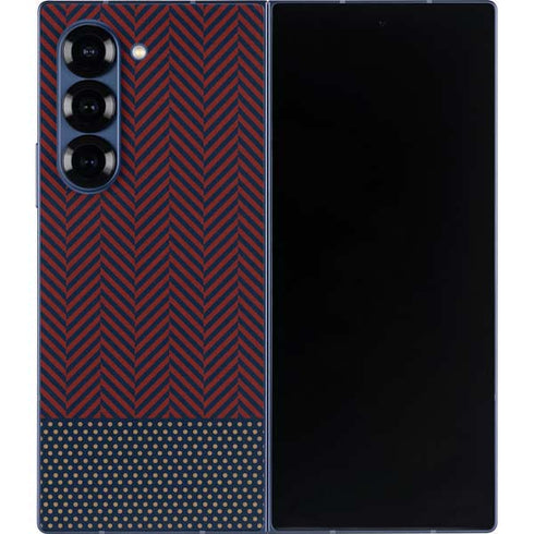 Blocked Polka Dot Chevron Galaxy Z Fold6 Skin
