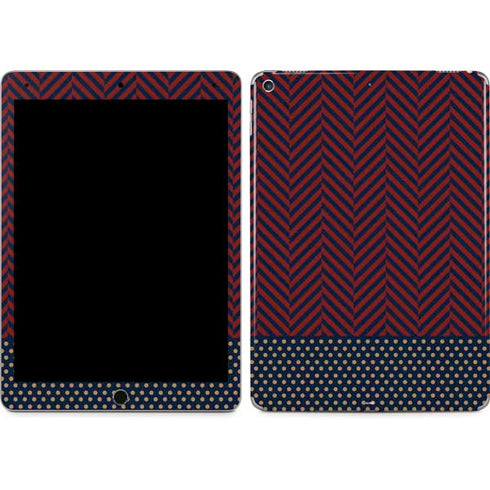 Blocked Polka Dot Chevron iPad Skins