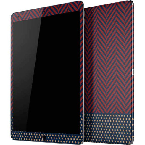 Blocked Polka Dot Chevron iPad Skins