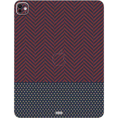 Blocked Polka Dot Chevron iPad Pro 13in M4 (2024) Skin