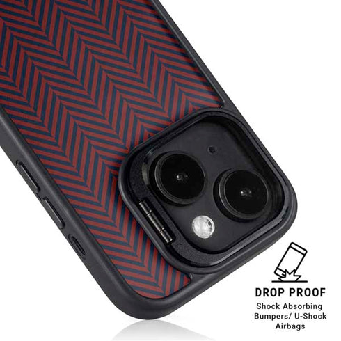 Blocked Polka Dot Chevron iPhone 13 Kickstand Case