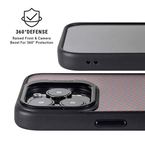 Blocked Polka Dot Chevron iPhone 15 Pro Max Kickstand Case