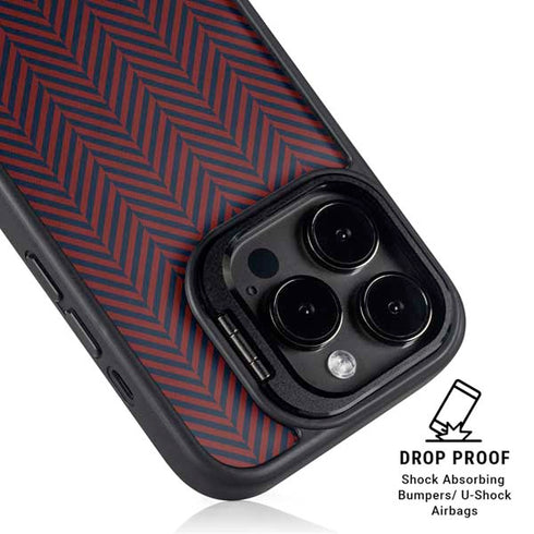 Blocked Polka Dot Chevron iPhone 15 Pro Max Kickstand Case