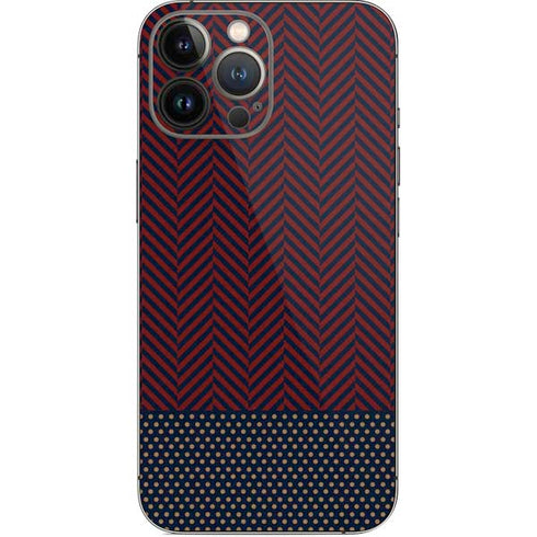 Blocked Polka Dot Chevron iPhone 15 Pro Max Skin