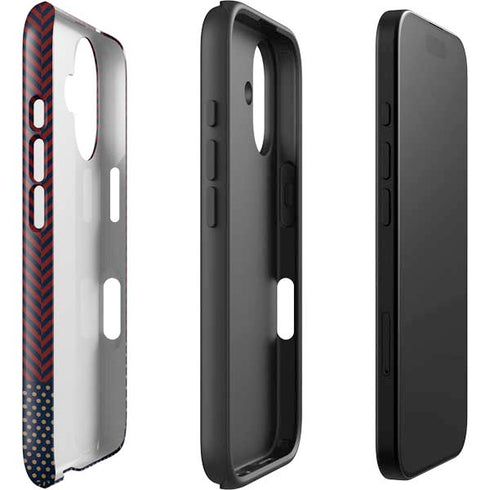 Blocked Polka Dot Chevron iPhone 16 Impact Case