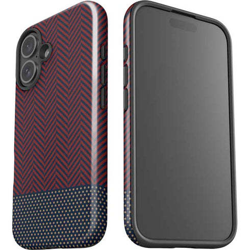 Blocked Polka Dot Chevron iPhone 16 Impact Case