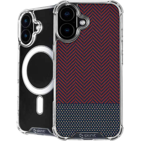 Blocked Polka Dot Chevron iPhone 16 MagSafe Case