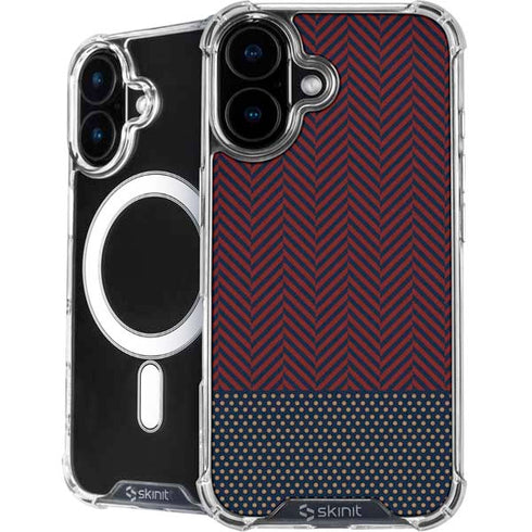 Blocked Polka Dot Chevron iPhone 16 Plus MagSafe Case