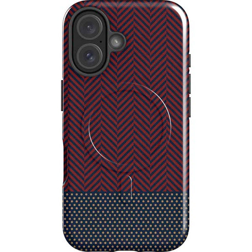 Blocked Polka Dot Chevron iPhone 16 Plus Magsafe Impact Case