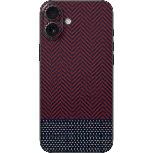 Blocked Polka Dot Chevron iPhone 16 Plus Skin