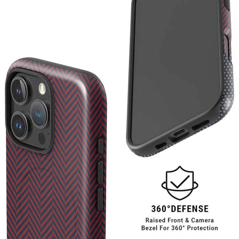 Blocked Polka Dot Chevron iPhone 16 Pro Magsafe Impact Case