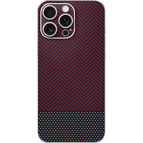 Blocked Polka Dot Chevron iPhone 16 Pro Max Skin