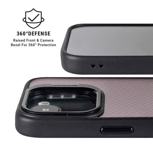 Blocked Polka Dot Chevron iPhone 16e Kickstand Case