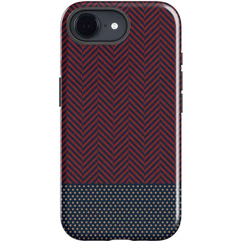 Blocked Polka Dot Chevron iPhone 16e Impact Case
