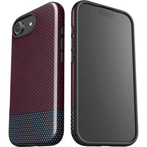 Blocked Polka Dot Chevron iPhone 16e Impact Case