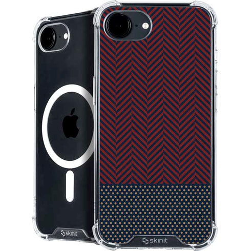 Blocked Polka Dot Chevron iPhone 16e MagSafe Case