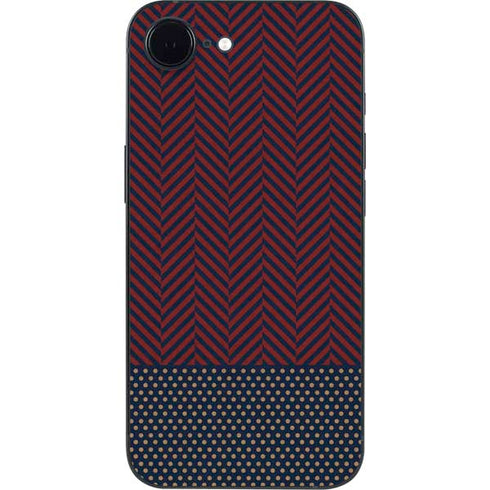 Blocked Polka Dot Chevron iPhone 16e Skin