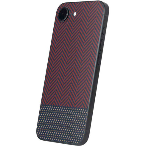 Blocked Polka Dot Chevron iPhone 16e Skin
