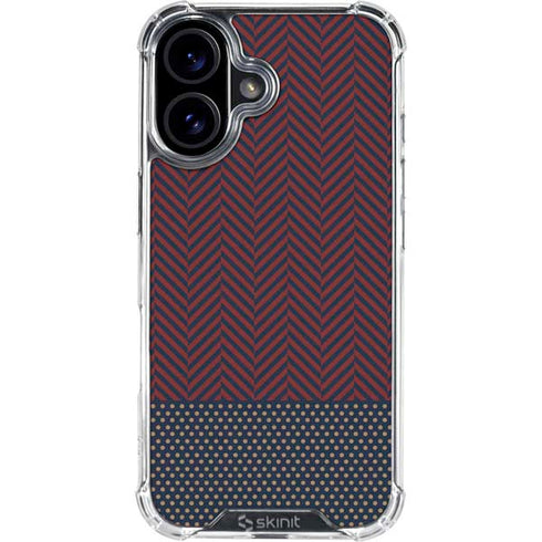 Blocked Polka Dot Chevron iPhone 17 Clear Case