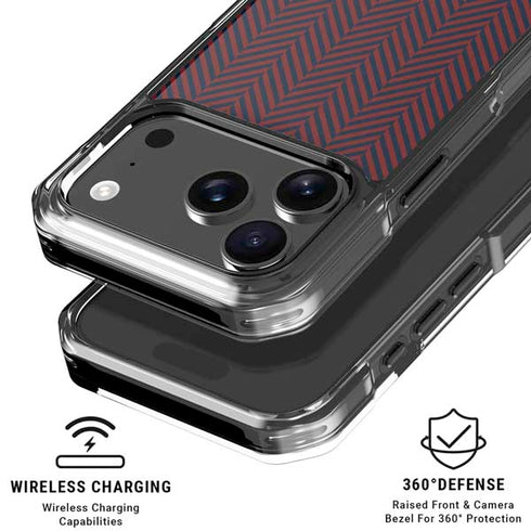 Blocked Polka Dot Chevron iPhone 18 Pro Clear Case