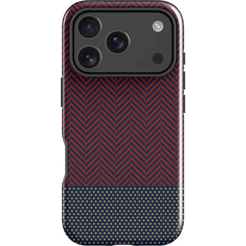 Blocked Polka Dot Chevron iPhone 18 Pro Impact Case